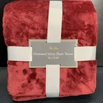 Fine Lines Maroon Velvet Plush Throw 50 X 70 Very Soft Nos. Fixed Price $18.00.