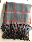 World Market Plaid Throw Blanket 50"X60" Fringe. Fixed Price $22.00.