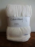Calvin Klein Cream Plush Fleece Oversized King Blanket. Fixed Price $72.99.