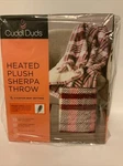 Cuddl Duds Heated 3 Settings Electric Blanket Plush Sherpa Throw 50X60 Red. Fixed Price $79.99.