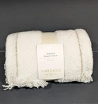 Windowpane Boucle Throw Blanket Cream Neutral - Threshold. Fixed Price $14.98.