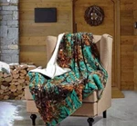 New Regal Comfort The Woods Teal Plush Faux Fur Luxury Throw Blanket 50X70. Fixed Price $45.00.