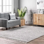 Nuloom Neva Modern Tasseled Shag Area Rug, 7X9, Grey. Fixed Price $199.29.