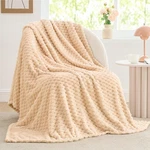 Bedelite Fleece Throw Blanket For Couch - 3D Jacquard Decorative Blush S.... Fixed Price $31.96.