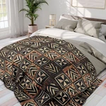 Polynesian Fleece Throw Blanket Pacific Island Dark Brown. High Quality Material. Fixed Price $31.00.