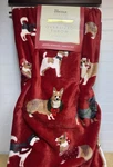 Envogue Blanket Throw 60X70 - Christmas Dogs In Holiday Gear Red New. Fixed Price $37.95.