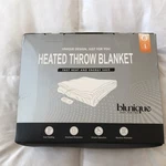 Blunique Electric Heated Throw Blanket 50 X 60 Gray Fast Heating. Fixed Price $35.00.