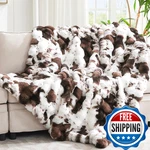 Vfroo Ultra Plush Bubble Faux Rabbit Fur Blanket 950GSM Thick Fluffy Throw. Fixed Price $77.57.