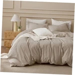 Bedsure 100% Washed Cotton Queen (90" X 90") 04 - Frosted Almond (no Comforter). Fixed Price $89.75.