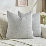 Futei Grey Decorative Throw Pillow Covers 24X24 Inch Set 2,SOFT Cozy Chenille. Fixed Price $29.88.