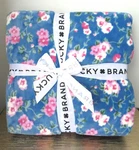 Lucky Brand Ultra Soft Plush Twin Blanket Throw 66X90 Blue Pink Floral New/tag. Fixed Price $35.99.