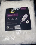 Serta Leena Shaggy Faux Fur Heated Throw Blanket-white/ivory New. Fixed Price $31.99.