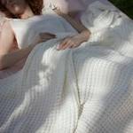 Bedsure Cooling Waffle Queen Size - Lightweight Cotton Summer Blanket.... Fixed Price $64.61.