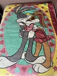 New Vintage 90 Warner Bros Official Looney Tunes Blanket 84X61 Novatex Rare. Fixed Price $350.00.