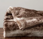 Pottery Barn Ombre Faux Fur Throw Blanket 50X60" Brown Carmel. Fixed Price $49.99.
