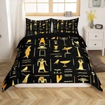 Feelyou Ancient Comforter Cover Set Egyptian Symbol Queen, Multi 5. Fixed Price $54.03.