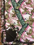 Mossy Oak Pink Handmade Fleece Camouflage Tie Blanket Large 55"X65". Fixed Price $99.99.
