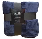 Lauren Ralph Blanket King Size Navy Blue Micromink Plush Polyester 108X90. Fixed Price $73.00.