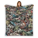 Jurassic World Dinosaurs Soft Warm Single-side Printing Flannel Fleece Blanket. Fixed Price $35.00.