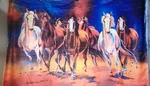 Seven Horses Throw Warm Ultra-soft Micro Fleece Blanket 60"X40" New Lightweight. Fixed Price $15.99.