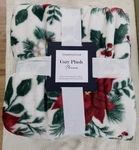 Charter Club Holiday Collection Cozy Plush Throw Poinsettia 50X70 Christmas New!. Fixed Price $18.74.