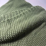 Longhui Bedding Forest Green Chunky Knit Cotton Throw Blanket 66X72 Oeko-tex. Fixed Price $53.95.