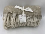 Pottery Barn Hayes Faux Mohair Throw Blanket Warm Taupe 50" 60" #U1049. Fixed Price $78.53.