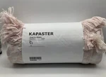 Ikea Kapaster Couch Throw Blanket White & Pink Fringe 51" X 67" New 404.393.34. Fixed Price $29.99.