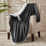 Snugsun Electric Heated Blanket Throw Size, Soft And Cozy Thickened Flannel A.... Fixed Price $37.13.