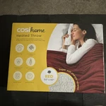 Cosi Home Electric Heating Blanket Red Sherpa Flannel Settings 50X60". Fixed Price $20.00.