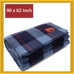 Swiss Link Military Surplus 90 X 62 Inch Classic Wool Plaid Blanket Sky Blue. Fixed Price $59.99.