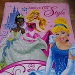 Disney Princess Pink Fleece Blanket Cinderella Tiana Aurora Arrive Style Nw. Fixed Price $32.76.