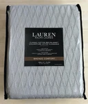 Ralph Lauren Twin Nwt Classic 100% Cotton Bed Blanket Pale Grey Diamond. Fixed Price $64.99.