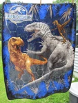 Jurassic World Park Throw Blanket Dinosaur Fleece 48 X 37" Small Child Size Soft. Fixed Price $33.25.