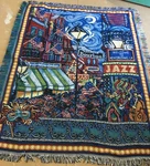 Northwest New Orleans Tapestry Throw Wall Hanging Mardi Gras Jazz Fringes. Fixed Price $39.99.