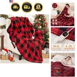Electric Blanket Heated Throw - 50 X60 Ultra Soft Cozy Flannel Heating Blank.... Fixed Price $51.99.