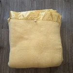 Vintage Martha Stewart Acrylic Blanket Golden Yellow Satin Trim 74X83 Full Mcm. Fixed Price $44.99.