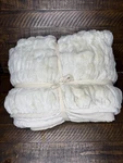 Pottery Barn Faux Fur Ruched Throw Blanket Ivory 60" 80" Oversized New!. Fixed Price $189.00.