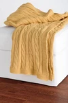 50X60 Rizzy Home Yellow Solid Knitted Throw Blanket TH0143 - Aprx 50" 60". Fixed Price $110.00.