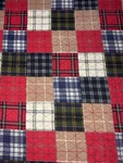 Martha Stewart Plaid Patchwork King Red Cotton Quilted Coverlet Blanket. Fixed Price $119.99.