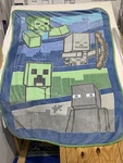 Minecraft Creeper Fleece Throw Blanket Blue Green Mojang Jay Franco 2021. Fixed Price $15.55.