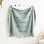 Renee Taylor Cambridge Cotton Slub Tufted Throw Basil. Fixed Price $42.63.