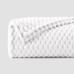 Bedelite Fleece Blanket Twin Size For Couch, 3D Jacquard Decorative White.... Fixed Price $39.69.