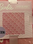 Barbie Script With Palm Tree Pink Plush Queen Size Blanket 90 X Franco. Fixed Price $55.00.
