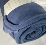 Blue Chenille Throw Blanket W/ Faux Shearling Reverse By Threshold 50X70 New. Fixed Price $14.42.