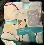 Squishmallows Snuggle Throw Rainbow Reversible Blanket Super Soft 50"X70" Nwt. Fixed Price $41.00.