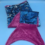 Mermaid Tail Blanket For Child Fleece Pink Purple Aqua Silver 49". Fixed Price $15.00.