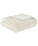 Madison Park Duke Brushed Long Faux Fur Throw Blanket-ivory T4101236. Fixed Price $41.99.