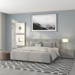 Flash Furniture Tribeca Tufted King Platform Bed Light Gray. Fixed Price $586.26.