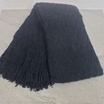 Battilo Throw Black Wave-link Texture Lightweight 50" 60". Fixed Price $49.99.